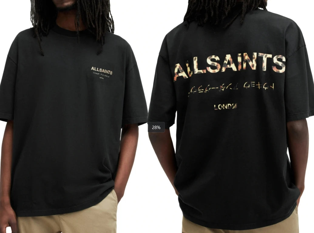 חולצה ALLSAINT קצרה אוברסייז